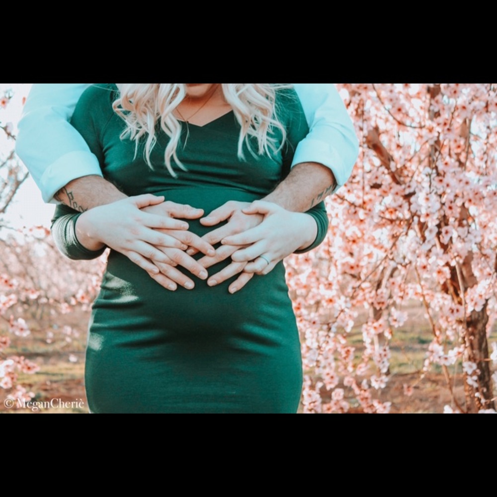 Forest Green Maternity Maxi Gown